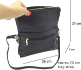 Liten svart axelväska för kvinnor väska plånbok Crossbody rem Hänglås - iPhoneCase.se
