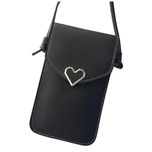 Mobilväska Crossbody universal svart med axelrem/halsrem - iPhoneCase.se